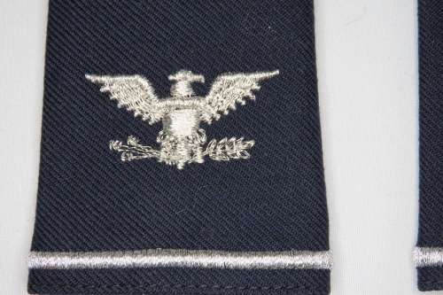 1 Pair United States Air Force Colonel Insignia Shoulder Boards Rank Epaulettes O6
