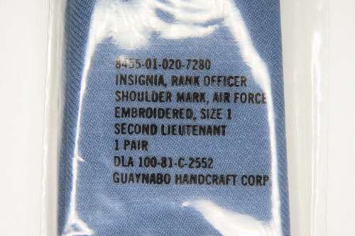 1 Pair United States Army 2nd Lieutenant Insignia Shoulder Boards Rank Epaulettes O1