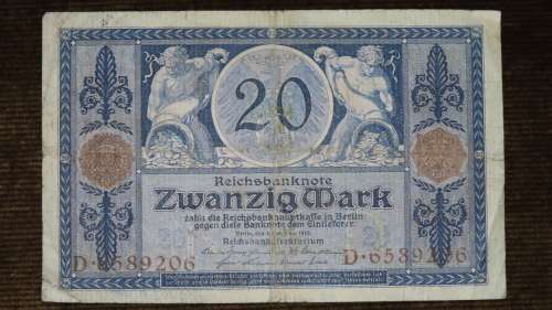 Germany - 20 Mark, 1915, p63 , WWI Issue
