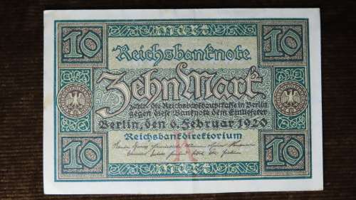 Germany - 10 Mark, 1920, p67a , With Underprint Letters, Weimar Republic