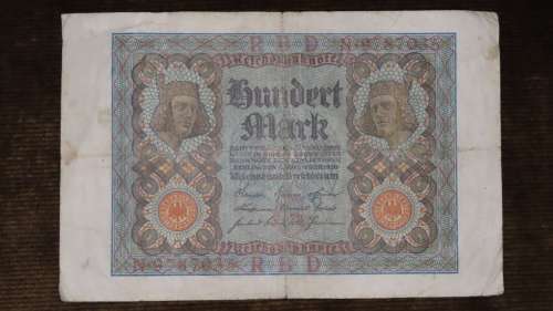 Germany - 100 Mark, 1920, p69a , 7 Digit Serial Number, Weimar Republic