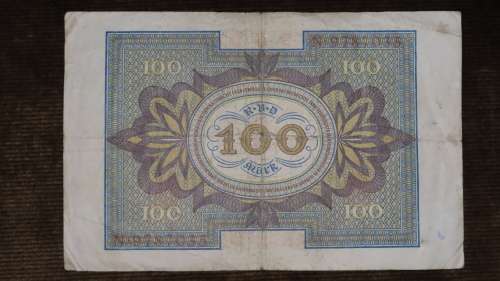 Germany - 100 Mark, 1920, p69a , 7 Digit Serial Number, Weimar Republic