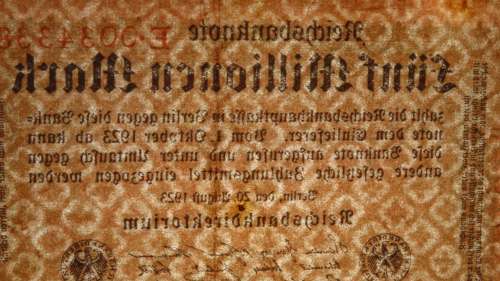 Germany - 5 Million Mark, 1923 , p105 , Crucifera Watermark