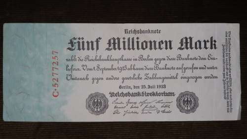 Germany - 5 Million Mark, 1923 , p95