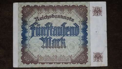Germany - 5000 Mark, 1922 , p81a , Stars Watermark
