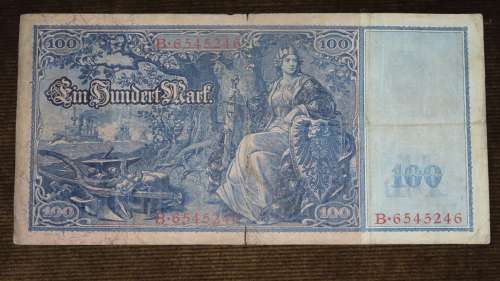 Germany - 100 Mark, 1910 , p42 ,  Red Serial Numbers