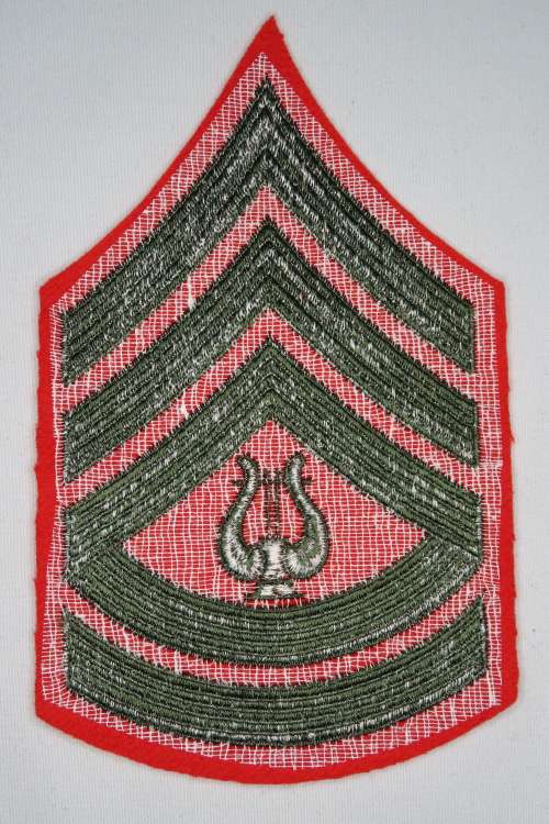 United States Marine Corps Gunnery Sergeant Rank Insignia Patch Band Musician