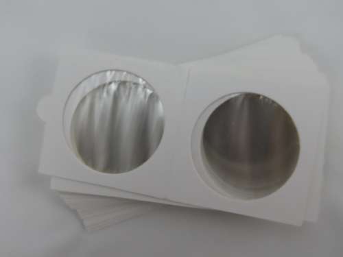 39.5 mm Self Adhesive Coin Holders, 20 x Hartberger Coin Flips, No PVC
