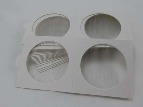 39.5 mm Self Adhesive Coin Holders, 20 x Hartberger Coin Flips, No PVC
