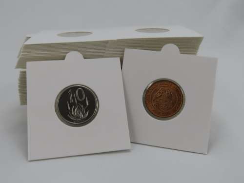 22.5 mm Self Adhesive Coin Holders, 20 x Hartberger Coin Flips, No PVC