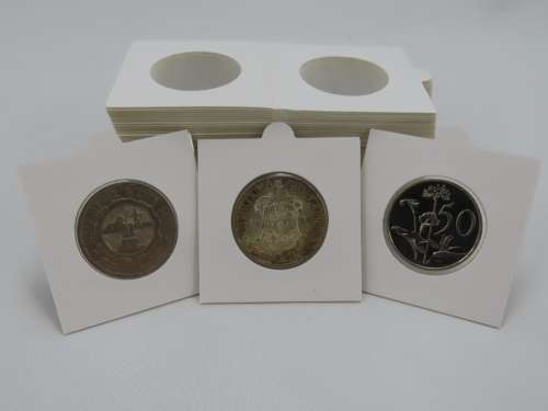 30 mm Self Adhesive Coin Holders, 20 x Hartberger Coin Flips, No PVC