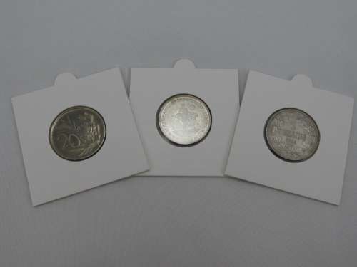 25 mm Self Adhesive Coin Holders, 20 x Hartberger Coin Flips, No PVC