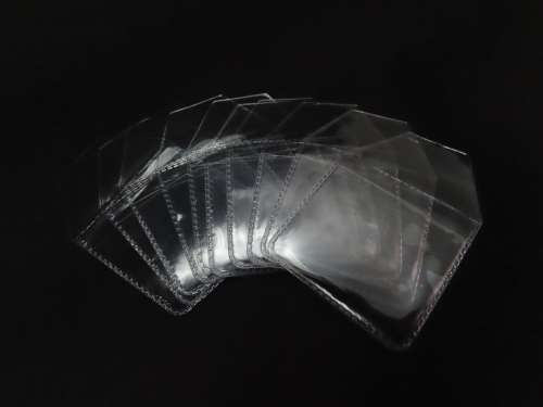Clear Plastic Coin Envelope, per bundle of 10 , pocket , wallet, sleeve