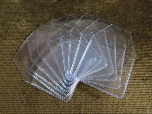 Clear Plastic Coin Envelope, per bundle of 10 , pocket , wallet, sleeve