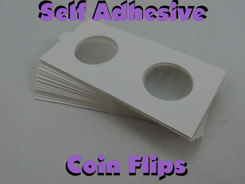 27.5 mm Self Adhesive Coin Holders, 20 x Hartberger Coin Flips, No PVC