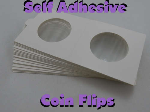 30 mm Self Adhesive Coin Holders, 20 x Hartberger Coin Flips, No PVC