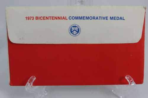 American Revolution Bicentennial First Day Cover 1973 with Adams Medal and Boston Tea Party Stamp