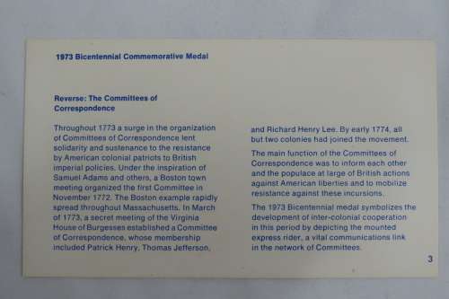 American Revolution Bicentennial First Day Cover 1973 with Adams Medal and Boston Tea Party Stamp