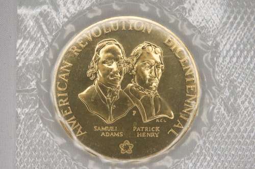 American Revolution Bicentennial First Day Cover 1973 with Adams Medal and Boston Tea Party Stamp