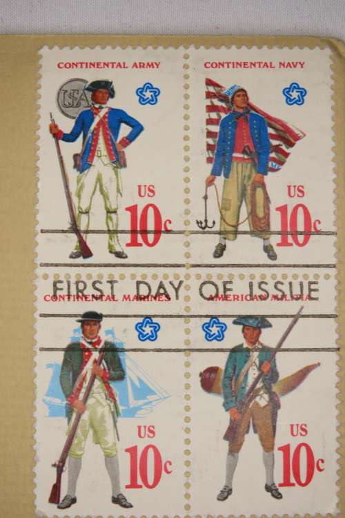 American Revolution Bicentennial First Day Cover 1975 with Paul Revere Medal