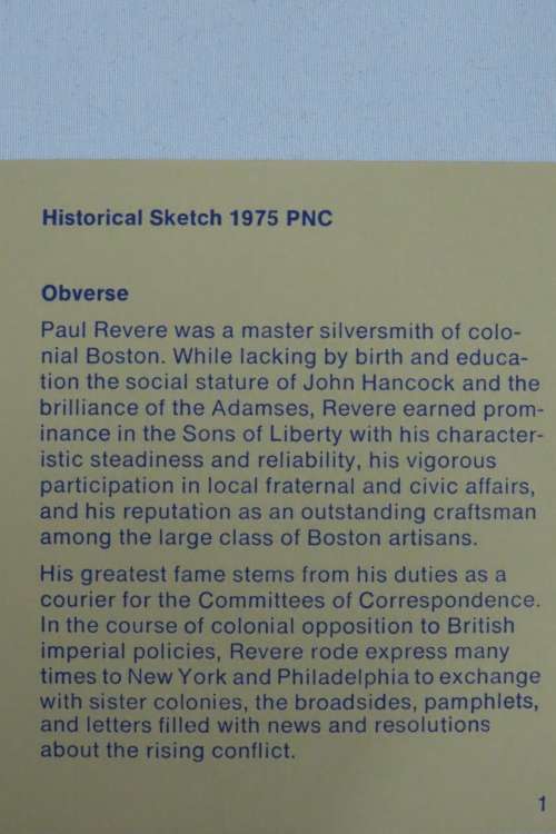 American Revolution Bicentennial First Day Cover 1975 with Paul Revere Medal