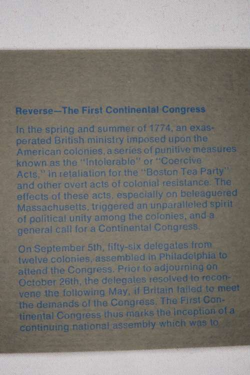 American Revolution Bicentennial First Day Cover 1974 with John Adams Medal