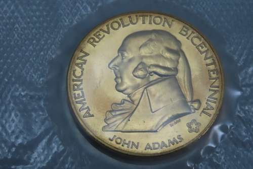 American Revolution Bicentennial First Day Cover 1974 with John Adams Medal
