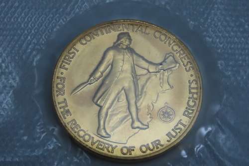 American Revolution Bicentennial First Day Cover 1974 with John Adams Medal