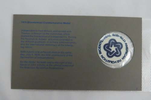 American Revolution Bicentennial First Day Cover 1974 with John Adams Medal