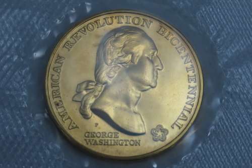 American Revolution Bicentennial First Day Cover 1972 with George Washington Cherry Tree Medal