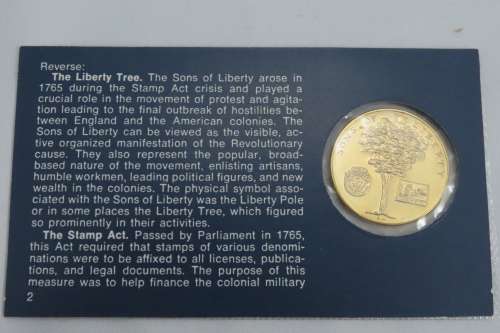 American Revolution Bicentennial First Day Cover 1972 with George Washington Cherry Tree Medal