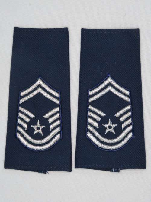 1 Pair United States Air Force Serior Master Sergeant Insignia Shoulder Boards Rank Epaulettes E8