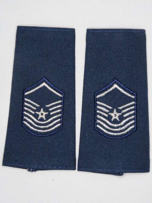 1 Pair United States Air Force Master Sergeant Insignia Shoulder Boards Rank Epaulettes E7