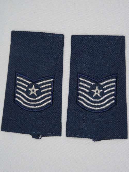 1 Pair United States Air Force Master Sergeant Insignia Shoulder Boards Rank Epaulettes E7