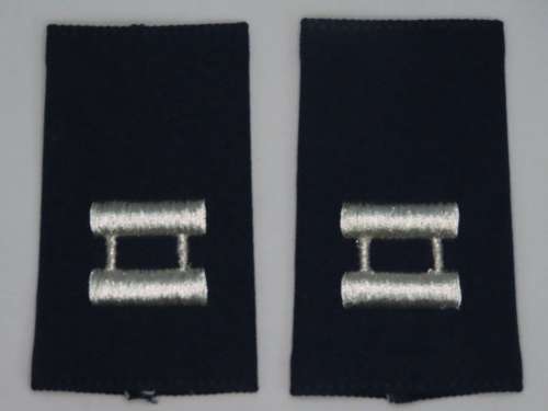 1 Pair United States Air Force Captain Insignia Shoulder Boards Rank Epaulettes O3