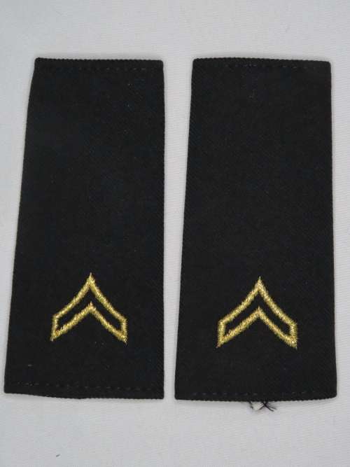 1 Pair United States Army Corporal Insignia Shoulder Boards Rank Epaulettes E4