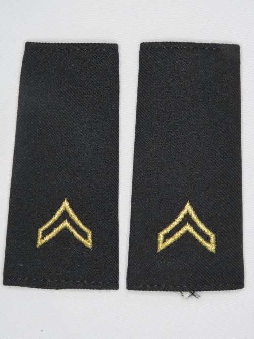 1 Pair United States Army Corporal Insignia Shoulder Boards Rank Epaulettes E4