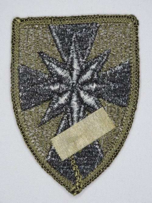 United States Vietnam Era Army 8th Field Support Command Insignia Patch, OD Subdued