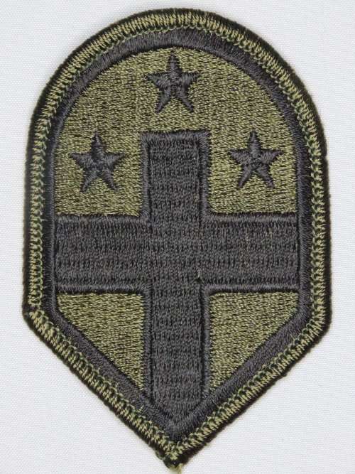United States Army 332nd Medical Brigade Insignia Patch, OD Subdued