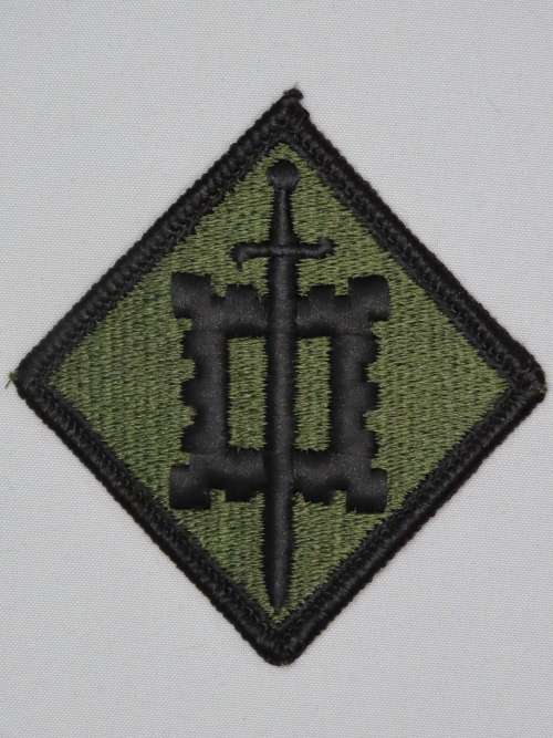 United States Army 18th Engineer Brigade Insignia Patch, OD Subdued