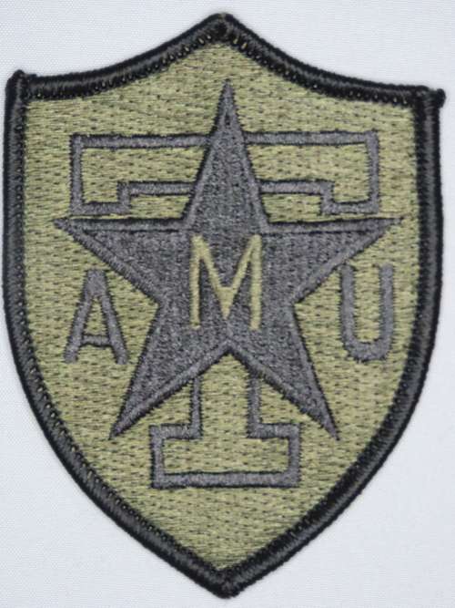 United States Military Texas AandM Corps of Cadets Insignia Patch, OD Subdued