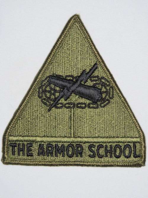United States Army Armor School Insignia Patch, OD Subdeud Patch
