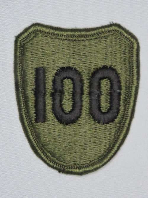 United States Army 100th Training Division Insignia Patch, OD Subdeud Patch