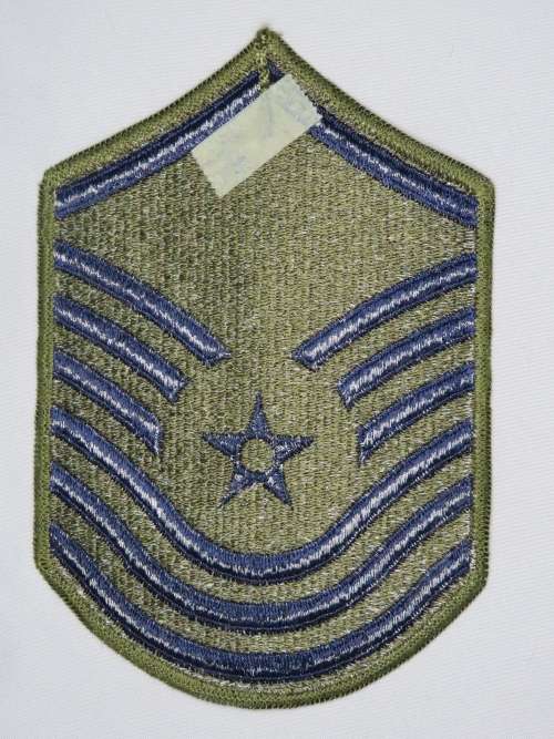 Vintage United States Air Force Senior Master Sergeant Rank Insignia Patch E8, SMSgt Pre-91