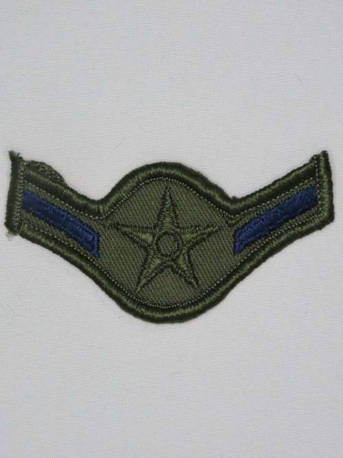 United States Air Force Airman Rank Insignia Patch E2, OD Subdued