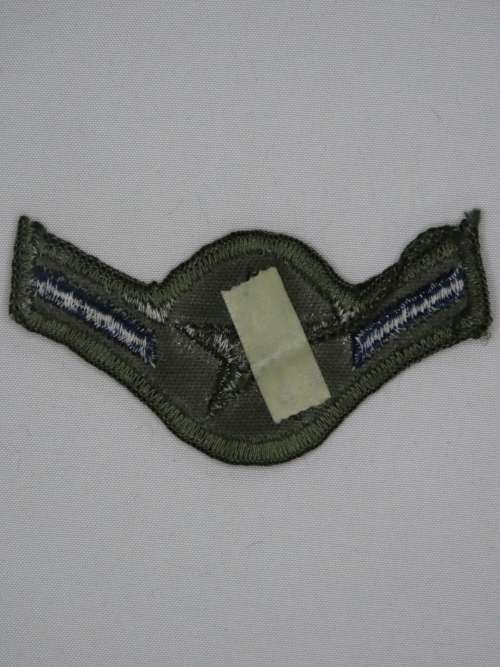 United States Air Force Airman Rank Insignia Patch E2, OD Subdued