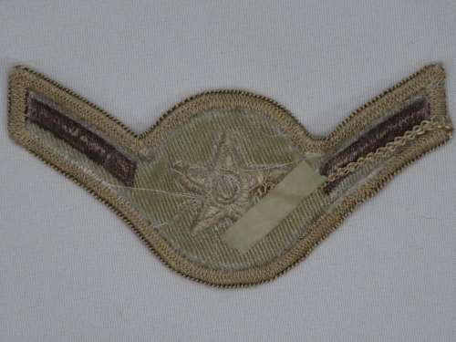 United States Air Force Airman Rank Insignia Patch E2, Tan / Desert Combat