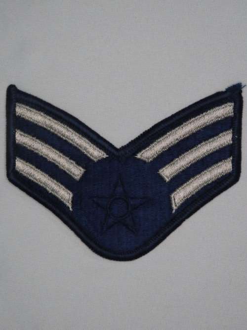 Vintage United States Air Force Senior Airman Rank Insignia Patch E4, SrA