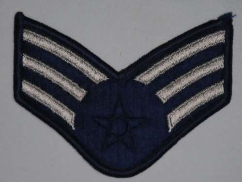 Vintage United States Air Force Senior Airman Rank Insignia Patch E4, SrA