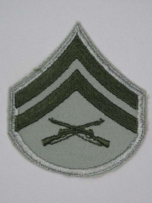 United States Marines Corps Corporal Rank Insignia Patch E4